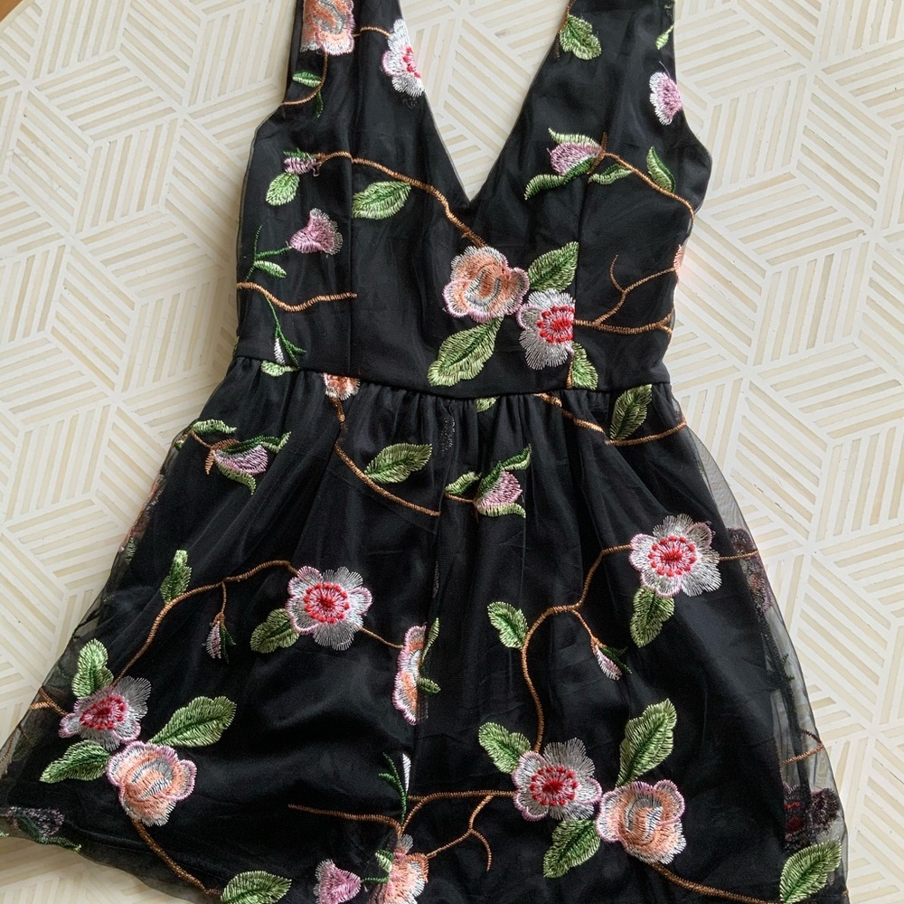 Urban Outfitters Embroidered Romper